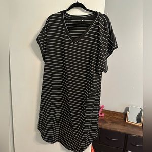 Striped T shirt dress
